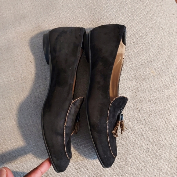 BeautiFeel Chloe Suede Loafers with Animal Print Tassles Sz-40 9/9.5 - Picture 3 of 9